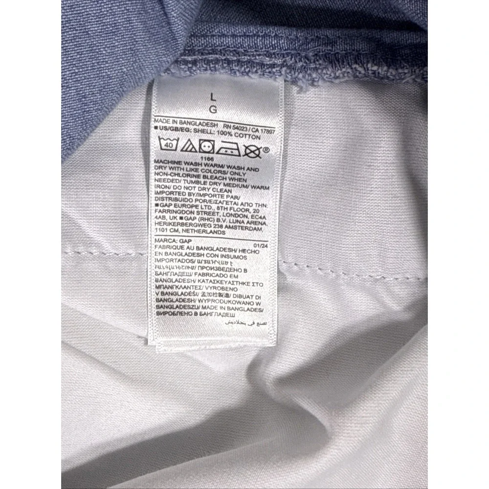 GAP Pants Womens Size Large Wide Leg Cargo Blue Drawstring Boho Hippie - Picture 12 of 15